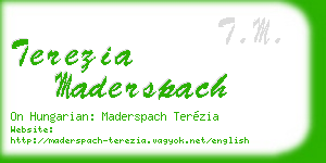 terezia maderspach business card
